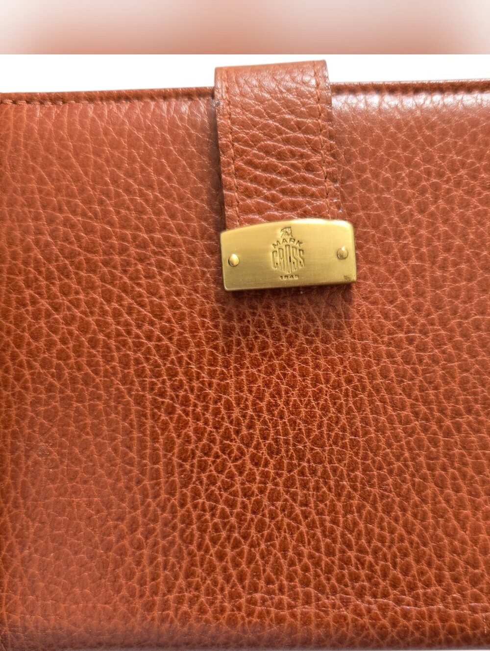 Vintage Mark Cross New York Brown Pebbled Leather Wallet